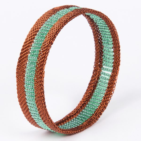 bracelet en fil de cuivre et perles - copper wire and glass beadss bracelet | mahatsara