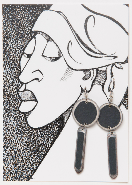 boucles d'oreilles en papier magazine recyclé - recycled magazine paper earrings - swaziland | mahatsara
